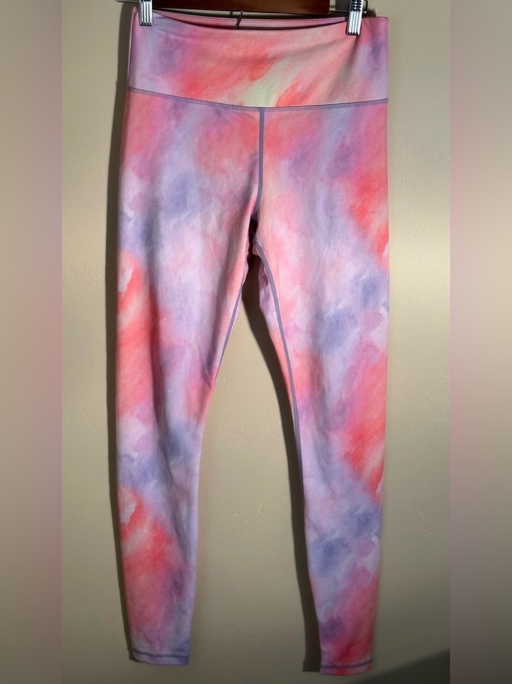 ZYIA Women's Size 6 Colorful Pastel Tie-Dye Full Length performance Leggings